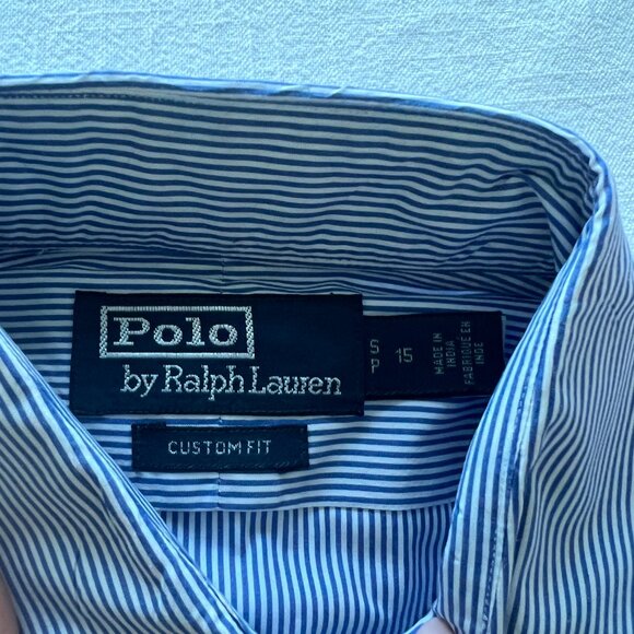 Polo Ralph Lauren Regent Custom Fit Striped Poplin Shirt - Picture 6 of 7